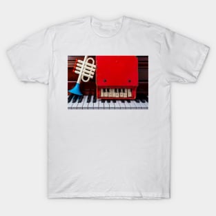 Toy Trumpet And Red Piano T-Shirt